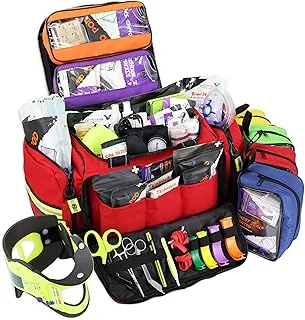 Lightning X - Bolsa de trauma EMT extra grande para médico de primera respuesta equipada con kit de llenado C, color rojo