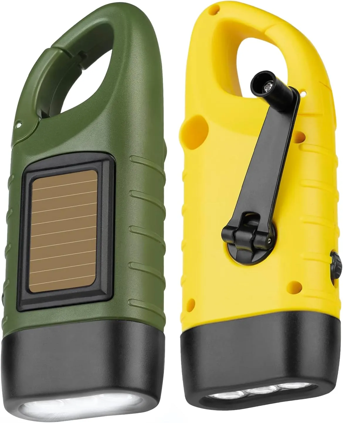 Lanterna de Emergência com Manivela e Painel Solar Pack de 2