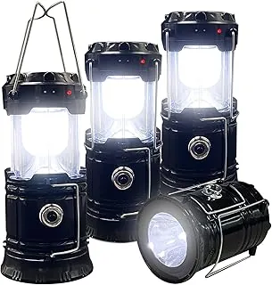 Linterna LED plegable portátil para campamento, XTAUTO ligera, impermeable, solar, recargable, USB, kits de supervivencia para interiores y exteriores, luz de emergencia, cortes de energía,
