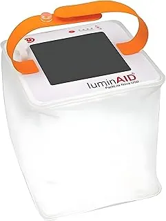 LuminAID Linterna solar para campamento, lámpara LED inflable perfecta para camping, senderismo, viajes y más, luz de emergencia para cortes de energía, huracán, kits de supervivencia, como se ve en