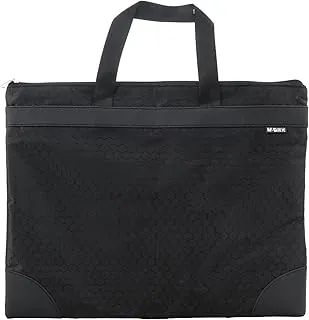 M&G Bolsa grande con cremallera de 12 x 15 pulgadas con asa, A4, plegable, ligera, impermeable, bolsa de almacenamiento de documentos Oxford, organizador de archivos para oficina, viajes, libros
