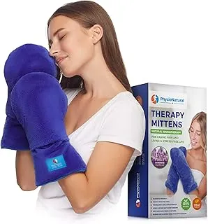 Manoplas de terapia seguras para microondas con semillas de lino, alivio de terapia de calor húmedo para manos y dedos para articulaciones rígidas, dedos gatillo, inflamación, raynauds, túnel carpiano