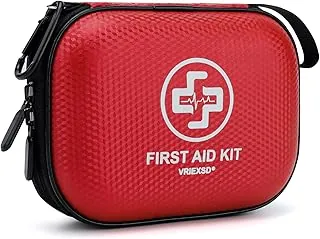 Mini botiquín de primeros auxilios – 150 piezas de carcasa dura impermeable pequeño kit médico para el hogar, coche, viajes, camping, camión, senderismo, deportes, oficina, vehículo y emergencias al