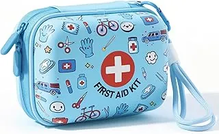 Mini kit de primeros auxilios para niños, 160 piezas resistente al agua, kit de emergencia compacto para viajes, hogar, escuela, automóvil, campamento y senderismo, portátil con bandas de tela elástica