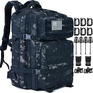 Mochila táctica militar, paquete grande de 3 días de asalto 45L, equipo para transportar carga, ligero y modular (personalizable)
