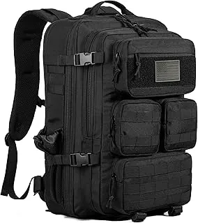Mochila táctica para hombres, mochila militar expandible de 40/50 L, mochila impermeable MOLLE para senderismo y campamento, paquete de asalto y bolsa de insectos para exteriores, mochila de trabajo