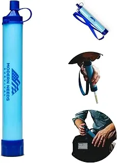 MODERN NEEDS Ready Filter - Pajilla de filtro de agua personal | Filtro de agua para mochileros para senderismo y acampar | Purificador de agua portátil para acampar | Equipo de supervivencia de