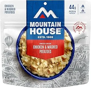 Mountain House Pollo y puré de papas | Alimentos liofilizados para mochileros y campamentos | Sin gluten | 2 porciones
