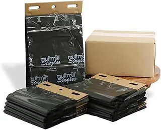 Mutt Mitt Singles Dog Waste Header Bags - 1,000 bolsas individuales Mutt Mitt perfectas para 2 estaciones de basura para perros - Bolsa gruesa de una sola capa con un fuelle inferior, para una recogida más segura y fácil