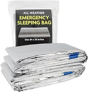 Mylar - Mantas térmicas de emergencia para supervivencia, paquete de 2, gruesas y reutilizables, mantas espaciales de Mylar a granel de 84 pulgadas de largo x 36 pulgadas de ancho, mantas de papel de