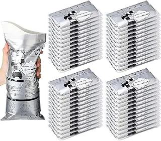 Nuogo 50 bolsas desechables de urinario portátil de emergencia, mini inodoro de viaje, orina unisex para viajes, camping, senderismo, tráfico, atasco de emergencia, para mujeres, hombres, niños y