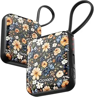 Ocoopa - Calentadores de manos recargables UT5 Nano – Calentador de bolsillo eléctrico delgado, control inteligente de temperatura, batería de 14 horas, seguridad UL, diseño Artists in Bloom, regalos