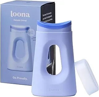 Orinal Femenino Premium Loona - Diseño Silencioso y Sin Salpicaduras para Mujeres - Ideal para Mesita de Noche, Viajes y Uso al Aire Libre - Loona Azul - Elegible para HSA/FSA