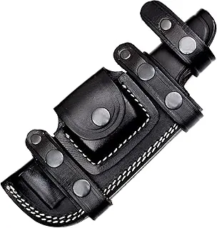 Ottoza TOP - Fundas de cuchillo de cuero de grano superior para cuchillos de hoja fija, funda de cuchillo de cuero para mano derecha para cinturón, funda de cuchillo de cuero para cinturón, soporte