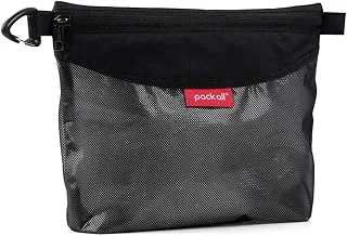 Pack all bolsa con cremallera de material resistente al agua, bolsas de malla con cremallera para almacenamiento, viajes, oficina (negro, mediana).
