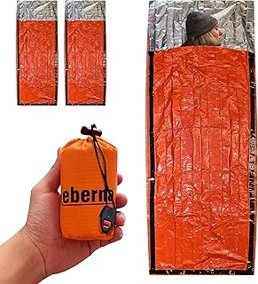 Paquete de 2 sacos de dormir de emergencia | Manta de emergencia portátil equipo de supervivencia