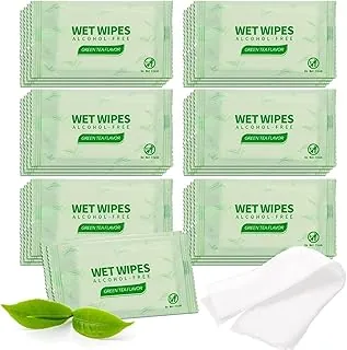 Paquete de 300 toallitas húmedas de té verde a granel para personas sin hogar, limpia las manos de la cara rápidamente, toallitas húmedas de té verde a granel para personas sin hogar, perfectas