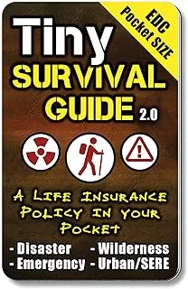 Pequeña guía de supervivencia – Manual de bolsillo de preparación de emergencia Micro EDC para camping, senderismo, bushcraft, SAS y primeros auxilios – Se adapta a la cartera, bolsa de insectos o