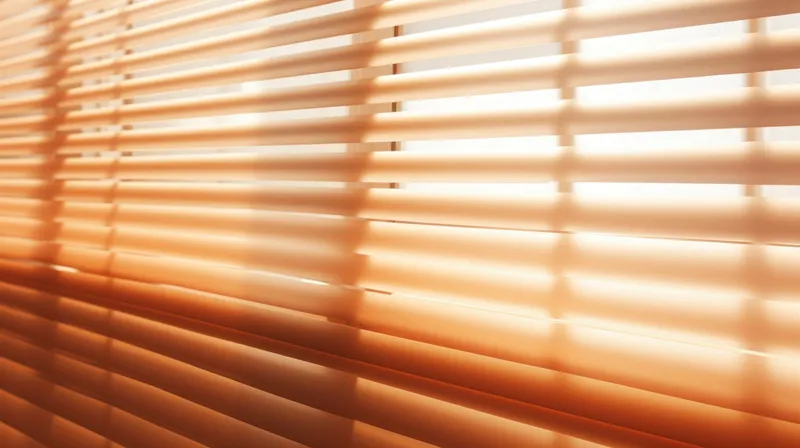 Persianas fechadas a filtrar a luz solar para proteger do calor extremo no verão
