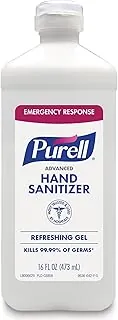 Purell Advanced 9636-12-S - Gel refrescante desinfectante de manos, aroma limpio, botella abatible de 16 onzas líquidas (paquete de 12)