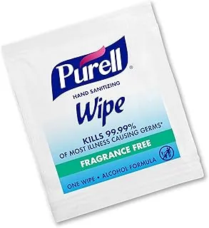 PURELL Toallitas desinfectantes para manos con fórmula de alcohol, sin fragancia, 1000 paquetes envueltos individualmente - 9021-1M