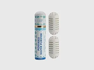 PURIBLOC GOpure - Purificador de agua portátil, sistema de filtro de agua en cápsulas, ideal para camping, mochileros, botella de agua corriente y más, paquete de 2