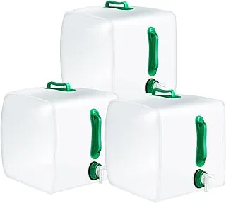 Reallnaive - 3 Pack Contenedor de agua plegable con espiga, recipiente de agua plegable para camping, recipiente portátil para almacenamiento de camping para actividades al aire libre, senderismo, kit