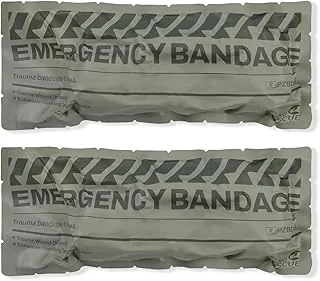 RHINO RESCUE Vendaje de emergencia de estilo israelí de 6 pulgadas, vendaje de compresión para heridas de trauma, sellado al vacío estéril médico, kit de primeros auxilios táctico de combate IFAK, 2