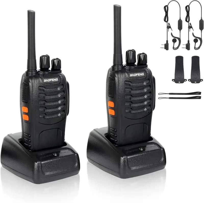 Pack de dos walkies PMR recargables para coordinación familiar básica