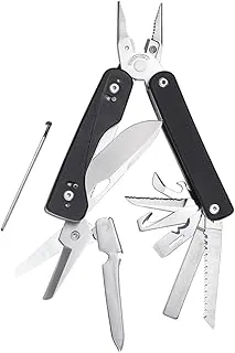 ROXON Flex Titan S805G Multi herramienta con tijeras de tamaño completo Diseño modular y herramienta personalizable (cuchillo reemplazable y accesorio) 16 herramientas para exteriores y campamentos