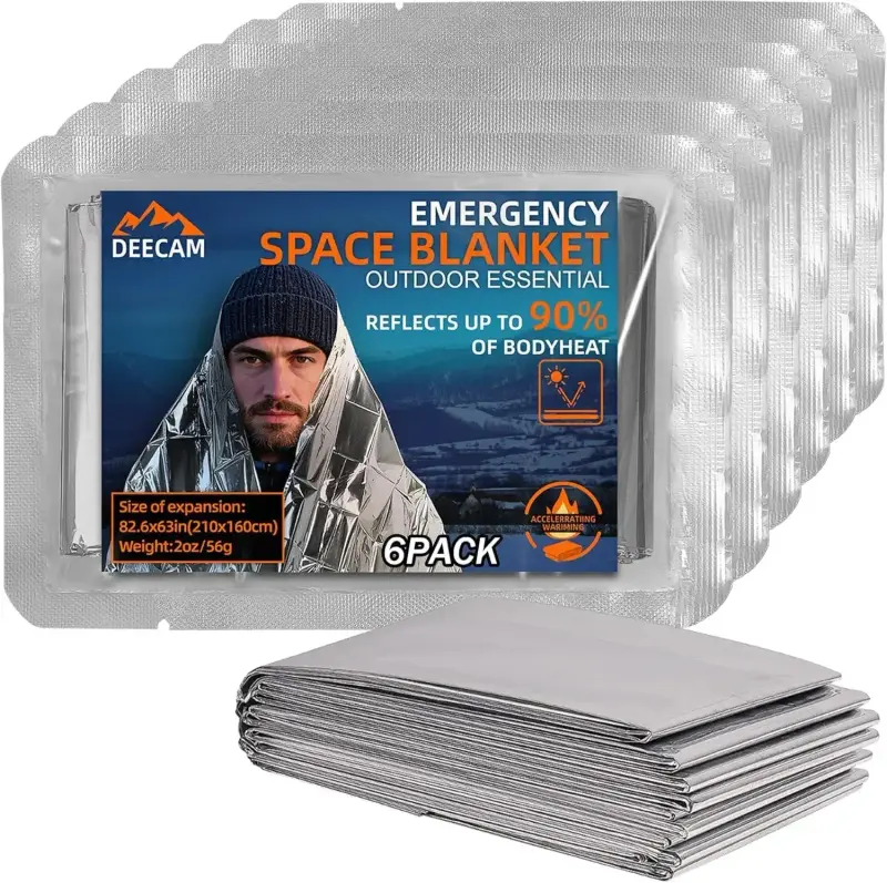 Saco de dormir emergencia aluminio ultraligero para mochila de evacuación