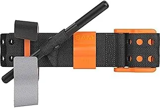 SAM Medical SAM XT - Torniquete Extremity con molinete de metal, naranja de alta visibilidad, control de sangrado de emergencia con una sola mano, torniquete táctico de primeros auxilios, 1 paquete