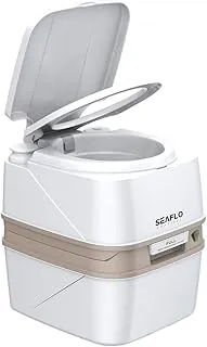 SEAFLO Inodoro portátil para RV, barco y camping (4.8 galones - versión premium.)