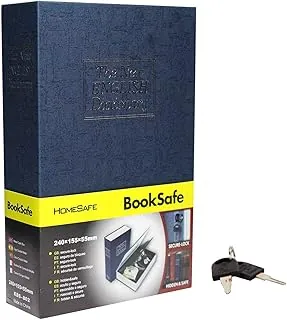 SEPOX® Ultimate Diversion Safe Book Box, caja con cerradura con llave, diccionario azul de gran tamaño, ideal para salvaguardar dinero, joyas y objetos de valor, perfecta para dormitorios y hogares
