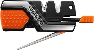 SHARPAL 101N - Afilador de cuchillos de bolsillo 6 en 1 y herramienta de supervivencia, con barra de ferro para iniciador de fuego, silbato y barra de afilar diamante, reparar, restaurar y afilar