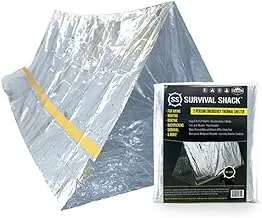 SharpSurvival Shack - Tienda de campaña de supervivencia de emergencia – Tienda de campaña de tubo Mylar para 2 personas – Ligero 8 x 5 pies refugio impermeable para todo tipo de clima, conserva el