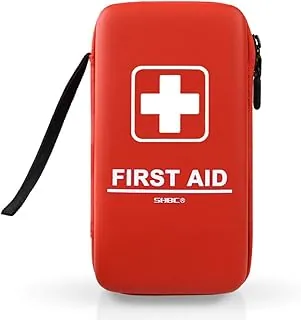 SHBC Kit compacto de primeros auxilios (139 piezas) kits médicos de aventura impermeable, incluye manta de emergencia, iniciador de incendios, brújula, sierra de alambre para supervivencia, hogar,