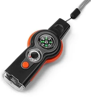 Silbato con función de supervivencia de emergencia, herramienta multifuncional para exteriores, silbato de seguridad con cordón, ideal para kayak, canotaje, senderismo, camping, escalada, caza