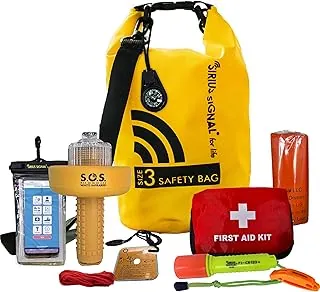Sirius Signal SB-3L Kit de Bolsa Seca SOS de Seguridad Náutica y Emergencia para Kayaks, Barcos y Embarcaciones de Remo - Aprobado por USCG