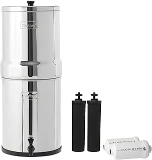 Sistema de filtro de agua Royal Berkey RB4X2 con 2 filtros negros Berkey y 2 filtros fluoruro