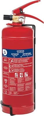 Smartwares extintor de polvo ABC 2 kg compacto para cocina y coche