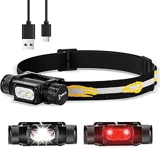 Sofirn Linterna de Cabeza LED Recargable, H35R Luz de Cabeza Super Brillante y Ligera con Luz Roja Profunda de 660nm, Luz Blanca de 1500 Lúmenes, Linterna de Cabeza Impermeable IPX6 para Correr
