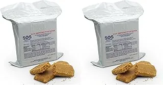 SOS Food Labs, Inc. 185000825 S.O.S. Rations - Barra de alimentos de emergencia de 3600 calorías, paquete de 3 días/72 horas con 5 años de vida útil, 5 pulgadas de altura, 2 pulgadas de ancho, 4.5