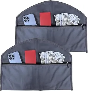 Stash-it, caja fuerte de bolsillo oculto, se adapta debajo de la ropa colgante con bolsillo para ocultar objetos de valor para el hogar o viajes (2, gris)