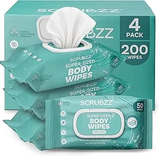 Toallitas para adultos para ancianos, extra grandes de 8 x 12 pulgadas, más gruesas, prémium y extra húmedas sin enjuague, toallitas para baño e incontinencia de todo el cuerpo, para hombres y mujeres, baño en cama e higiene diaria, 200 unidades