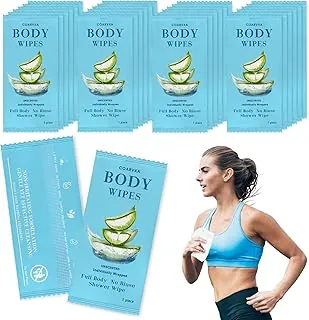 Toallitas para el cuerpo desodorante 100 piezas de toallitas y desodorante de viaje envuelven individualmente la piel para mujeres, hombres, adolescentes, gimnasio, mochileros, camping