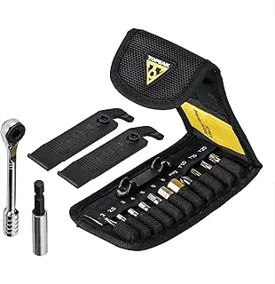 Topeak Ratchet Rocket Lite DX Herramienta de reparación y mantenimiento de bicicletas, 16 funciones, incluye bolsa de nailon, color negro