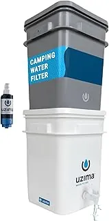 Uzima UZ-2 Filtro de Agua para Acampar y Sistema de Filtro de Agua Potable, Equipo Portátil de Purificación de Acampada para Glamping, Senderismo y Caza