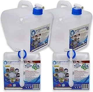 WaterStorageCube - Contenedor para agua plegable sin BPA con espiga, jarra para almacenamiento de agua de camping para uso en exteriores, senderismo, mochila y kit de supervivencia, cantimplora