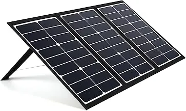 Westinghouse Panel solar portátil de 60 W para estaciones de energía portátiles, iPhone, iPad, tabletas, laptop, con puertos USB y USB-C QC 3.0, salida de CC, para exteriores, camping, caravanas y viajes, color negro